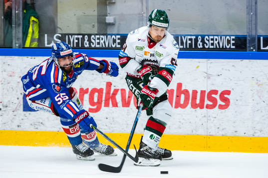 Oskarshamns Johan Alm och Frölundas Mats Rosseli Olsen