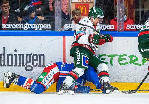Oskarshamns Gustaf Franzén och Frölundas Rhett Rakhshani
