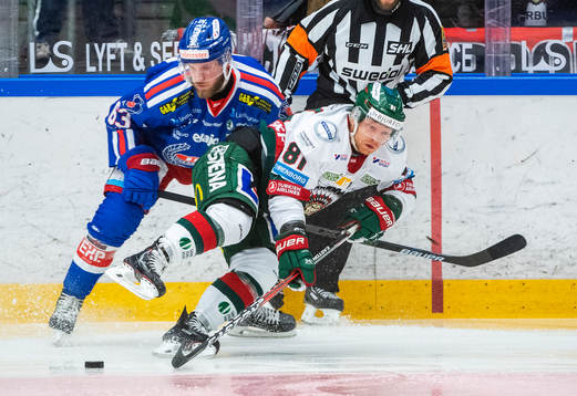 Oskarshamns Robin Söderqvist och Frölundas Ryan Lasch