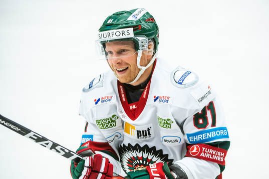 Frölundas Ryan Lasch jublar