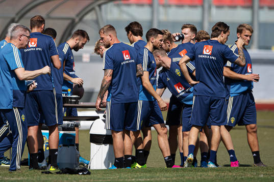 Players of the Swedish national football team including