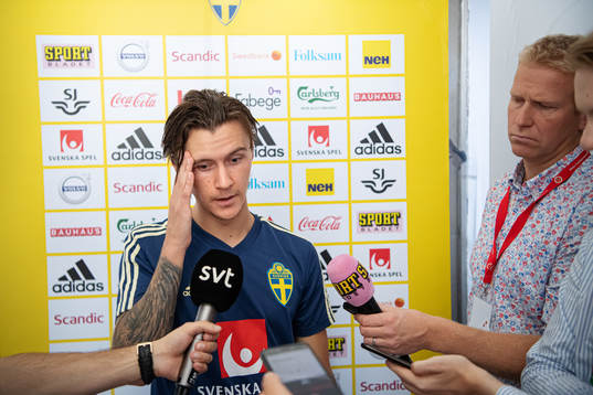Kristoffer Olsson of the Swedish national football team is