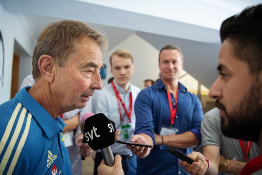 Scout Tom Prahl of the Swedish national football team is