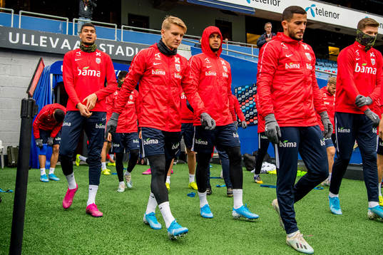 Martin Ødegaard and Joshua King of Norway