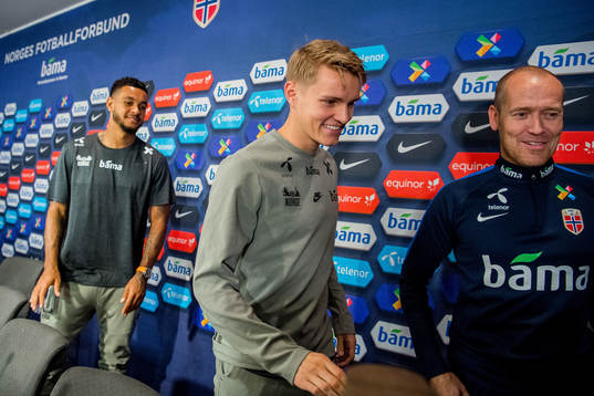 Joshua King, Martin Ødegaard and Svein Graff,