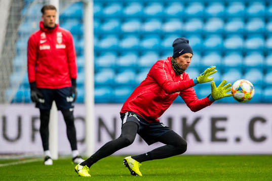 Goalkeeper Rune Almenning Jarstein of Norway