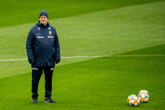 Lars Lagerbäck, head coach of Norway