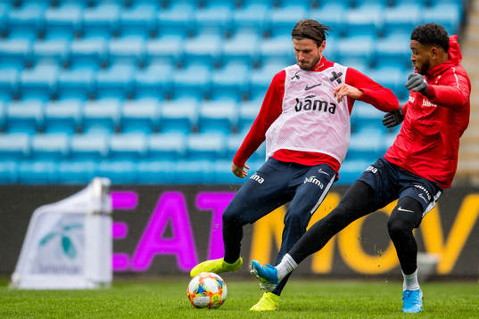 Håvard Nordtveit and Joshua King of Norway