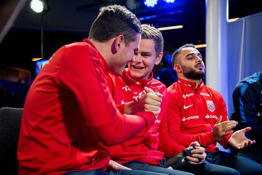 Andreas Bakken, Anders Rasmussen and Arkan Resul of Norway