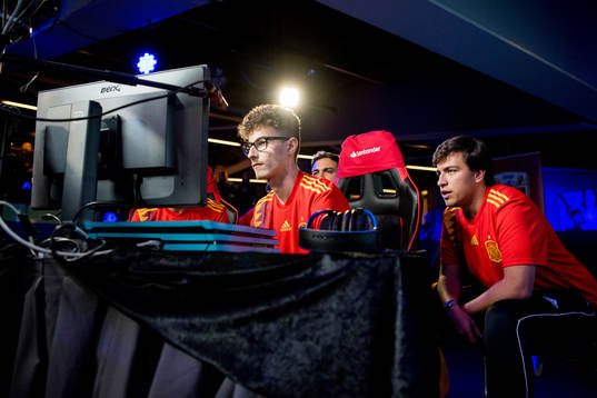 Players of Spain compete