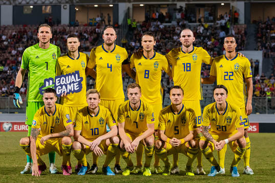 Goalkeeper Robin Olsen, Marcus Berg, Andreas Granqvist,