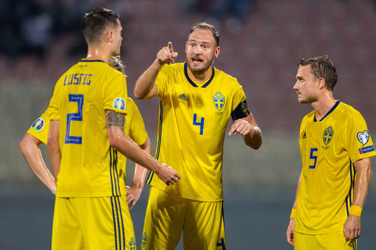 Mikael Lustig, Andreas Granqvist and Pierre Bengtsson of