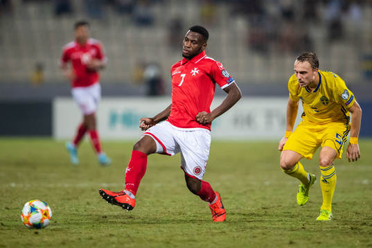 Joseph Mbong of Malta and Pierre Bengtsson of Sweden
