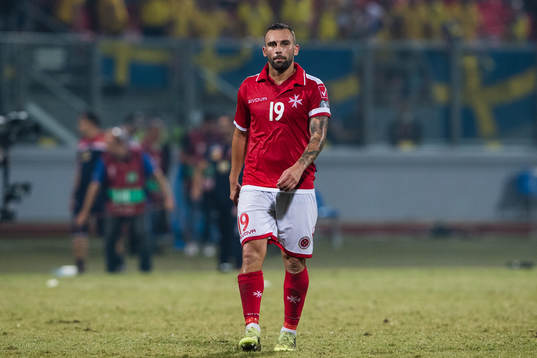 Joseph Zerafa of Malta looks dejected