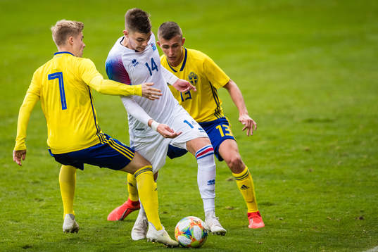 Emil Hansson and John Björkengren of Sweden and Brynjolfur