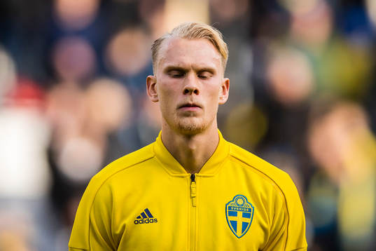 Goalkeeper Pontus Dahlberg  of Sweden