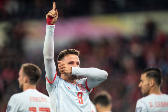 Saul Niguez of Spain celebrates