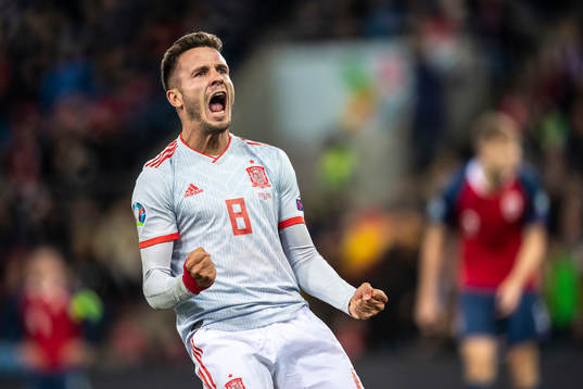 Saul Niguez of Spain celebrates