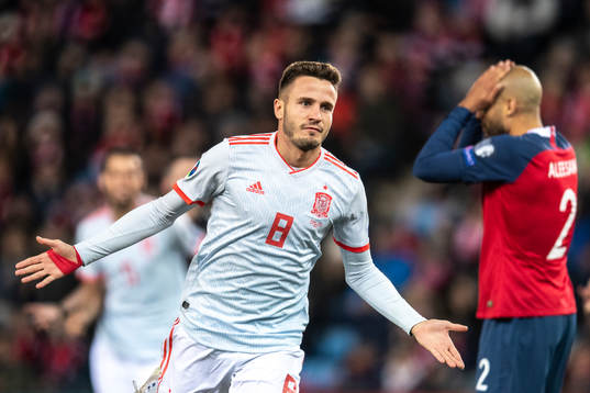 Saul Niguez of Spain celebrates