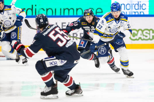 Linköpings Andrew Gordon och Leksands Sebastian Wännström