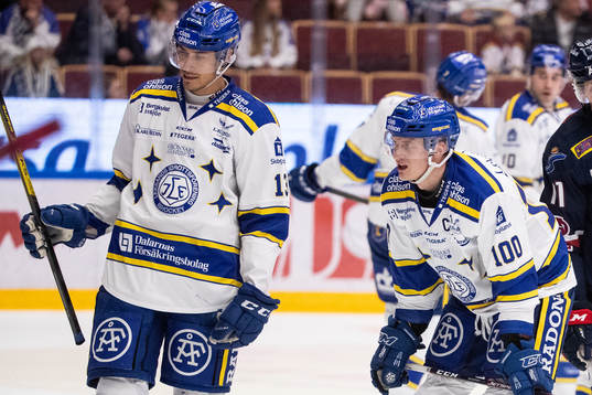 Leksands Jon Knuts och Leksands Martin Karlsson deppar