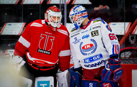 Örebros målvakt Jonas Arntzen och Oskarshamns målvakt
