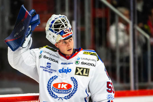 Oskarshamns målvakt Fredrik Pettersson-Wentzel deppar