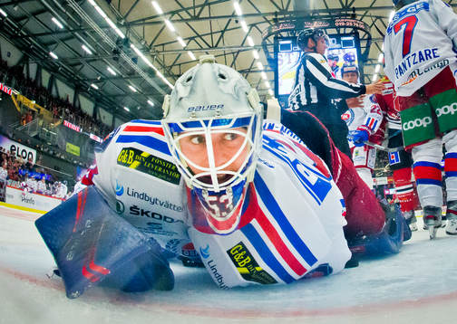 Oskarshamns målvakt Fredrik Pettersson-Wentzel deppar