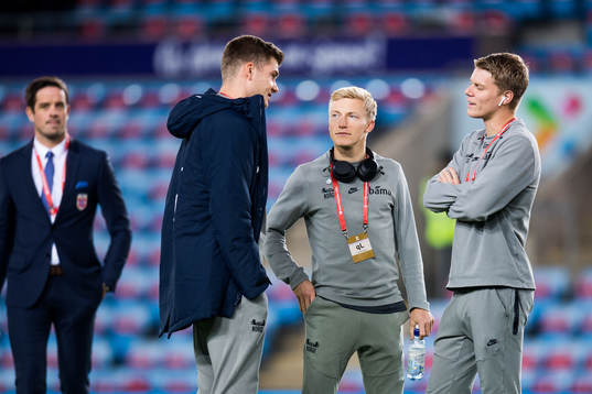 Alexander Sørloth, Birger Meling and Sigurd Rosted of