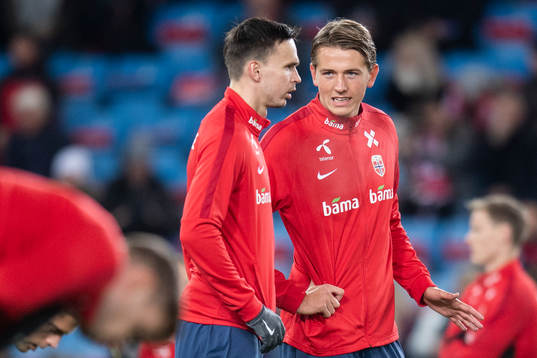 Ole Kristian Selnæs and Sander Berge of Norway