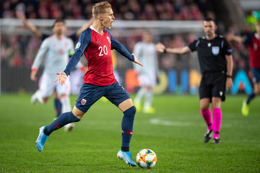 Martin Ødegaard of Norway reacts