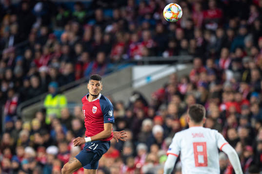 Bjørn Maars Johnsen of Norway and Saul Niguez of Spain