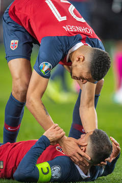 Omar Elabdellaoui and Bjørn Maars Johnsen of Norway