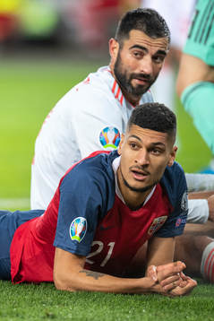 Bjørn Maars Johnsen of Norway looks dejected