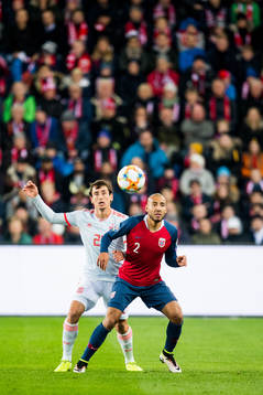 Mikel Oyarzabal of Spain and Haitam Aleesami of Norway