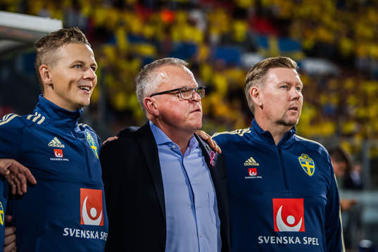 Janne Andersson, head coach and Peter Wettergren, assistant
