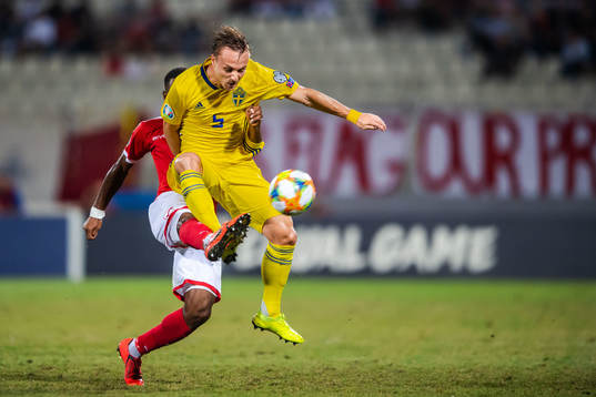 Joseph Mbong of Malta and Pierre Bengtsson of Sweden