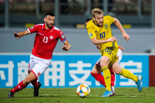 Dusten Vella of Malta and Emil Forsberg of Sweden
