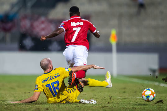 Marcus Danielson of Sweden and Joseph Mbong of Malta