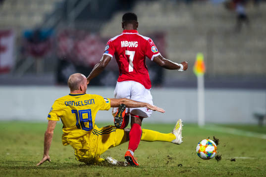 Marcus Danielson of Sweden and Joseph Mbong of Malta
