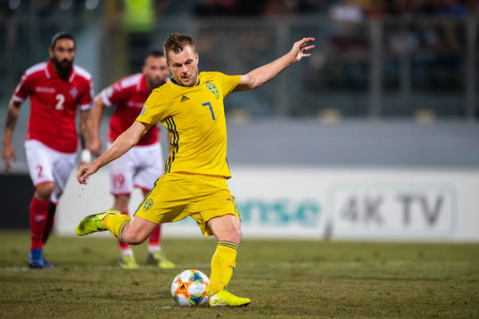 Sebastian Larsson of Sweden scores 0-4