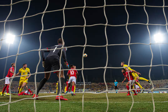 Andreas Granqvist of Sweden attacks the goal