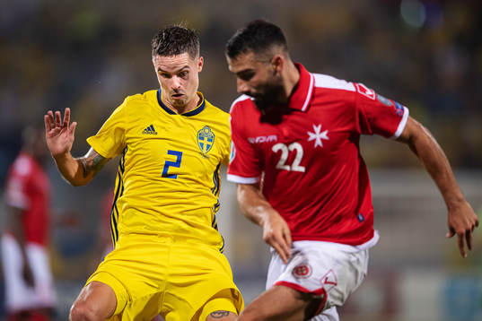 Mikael Lustig of Sweden and Zach Muscat of Malta