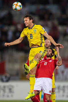 Albin Ekdal of Sweden and Rowen Muscat of Malta
