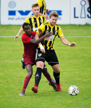 IFK Hässleholms Mattias Jönsson i matchen i division 2
