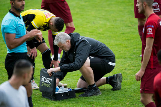 IFK Hässleholms Stefan Nilsson och Mohammed Hamdam i