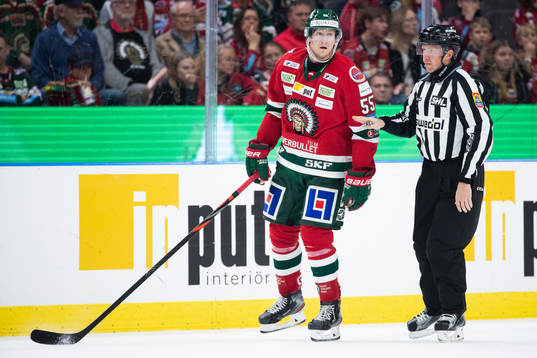 Frölundas David Printz får en utvisning direkt