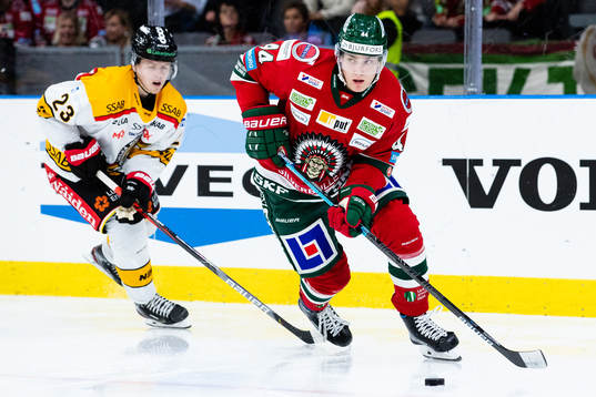 Luleås Jesper Sellgren och Frölundas Jacob Peterson