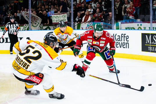 Luleås Karl Fabricius och Frölundas Rhett Rakshani