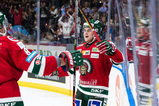 Frölundas Samuel Fagemo jublar